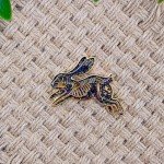 Cool Leaping Rabbit Pin - Animal World Series - Enamel Lapel Pin - Plated Badge for Clothing, Bags, and Lanyards