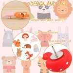 MIKIMIQI 30 Pcs Forest Animals Push Pins, Resin Squirrel Fox Owl Mushroom Push Pins Decorative Animal Thumb Tacks Cork Board Thumbtacks for Bulletin Board Photos Wall Pins Office Supplies