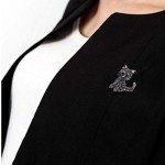 U-K Ladies Animal Brooch Cute Cat Rhinestone Pin Fashion Jewellery Professional Processed