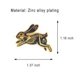 Cool Leaping Rabbit Pin - Animal World Series - Enamel Lapel Pin - Plated Badge for Clothing, Bags, and Lanyards
