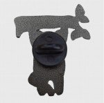 Ficsowy Cute Hang In There Cat Enamel Pin, Motivational Encouragement Badges Animal Brooch for Women, Kids, Boys, Girls (Orange)