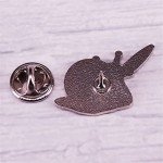 LATINDAY Snail with Knife Enamel Pin Creative Cartoon Brooch Pins Cute Animal Enamel Pin Metal Lapel Pins Badge for Women Girls Children for Clothing Bag Decor