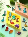 20 Pcs Enamel Pin Brooches Cute Kawaii Dinosaur Enamel Lapel Pins Set Cartoon Animal Brooch Badge Pins Novelty Dinosaur Pattern Pins for Women Clothes Bags Backpack Accessory DIY (Fresh Style)
