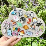 SINCCO 20/40/50 Pcs Cute Enamel Backpack Pins, Funny Anime Enamel Lapel Pins Bulk Set Cool Brooch Button Pins Badge Aesthetic for Backpacks, Bag, Jacket, Kids, Girls, Festival Present (Random Style)