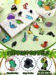 20 Pcs Enamel Pin Brooches Cute Kawaii Dinosaur Enamel Lapel Pins Set Cartoon Animal Brooch Badge Pins Novelty Dinosaur Pattern Pins for Women Clothes Bags Backpack Accessory DIY (Fresh Style)