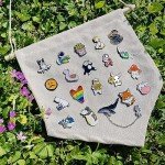 SINCCO 20/40/50 Pcs Cute Enamel Backpack Pins, Funny Anime Enamel Lapel Pins Bulk Set Cool Brooch Button Pins Badge Aesthetic for Backpacks, Bag, Jacket, Kids, Girls, Festival Present (Random Style)
