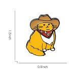 SaiDian 3Pcs Cowboy Enamel Pin Cat Brooch Fashion Funny Animal Pins Backpack Badge Gift Presents