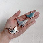 Papercranes Design Oceana Marine 3pcs Enamel Pins Set – Rose Gold Humpback Whale, Orca, Manta Ray Hard Lapel Pins for Bags, Jackets, and Clothes - Cute Illustrated Sea Animal Brooches for Collectors
