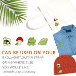 GTOTd Cute Frog Enamel Pin（4 Pack） Animal Green Cartoon Frog Decor Merchandise Gifts Party Supplies Accessories Pins Badge for Bag Backpack Decoration Art DIY Crafts