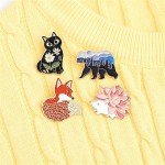 Cute Enamel Pins Set Brooch Cartoon Animal Various Novel Designs Brooch Pins for Backpacks Badges Hats Bags Lapel Pins Accessory for Women Girls Gift