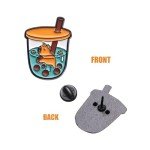 6 Pcs Cute Animal Pearl Milk Tea Pins Set,Crab Fox Sloth Corgi Frog Capybara Brooch Badges for Clothing Bags Jackets,DIY Crafts Brooches Accessories for Women Girls