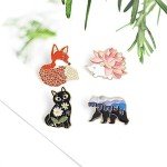 Cute Enamel Pins Set Brooch Cartoon Animal Various Novel Designs Brooch Pins for Backpacks Badges Hats Bags Lapel Pins Accessory for Women Girls Gift