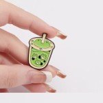 6 Pcs Cute Animal Pearl Milk Tea Pins Set,Crab Fox Sloth Corgi Frog Capybara Brooch Badges for Clothing Bags Jackets,DIY Crafts Brooches Accessories for Women Girls