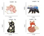 Cute Enamel Pins Set Brooch Cartoon Animal Various Novel Designs Brooch Pins for Backpacks Badges Hats Bags Lapel Pins Accessory for Women Girls Gift