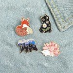 Cute Enamel Pins Set Brooch Cartoon Animal Various Novel Designs Brooch Pins for Backpacks Badges Hats Bags Lapel Pins Accessory for Women Girls Gift