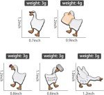 lvzongpin 5PCS Cartoon White Goose Enamel Pins Set Cute Animals Duck Brooches Badges Backpack Hat Shirt Lapel Pins Jewelry Gifts for Friends