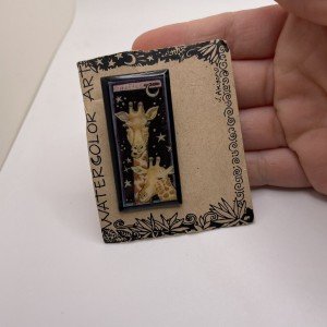 Women’s Safari Animal - Giraffe Pin Brooch Watercolor Giraffes