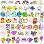 52pcs Cute Pins for Backpacks Kawaii Acrylic Aesthetic Brooch Bear Unicorn Cartoon Backpack Accessories Funny Decorative Pins for Women Teen Girl Clothing Crafts