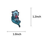 Otters Animals Enamel Pin Brooch Cute Hard Enamel Lapel Pin Cartoon Sea Animal Brooch Pins Badge for Children's Day Gift Clothes Backpacks Badges Hats Bags Gift