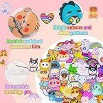 52pcs Cute Pins for Backpacks Kawaii Acrylic Aesthetic Brooch Bear Unicorn Cartoon Backpack Accessories Funny Decorative Pins for Women Teen Girl Clothing Crafts