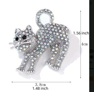 Cat Brooch Pin Fashion Jewelry FAST Free Shipping 1.6 Inch