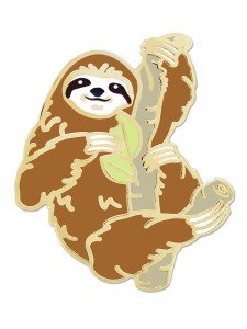 PinMart's Cute Sloth Animal Enamel Lapel Pin