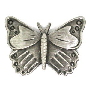 PinMart's Antique Silver Butterfly Animal Lover Lapel Pin