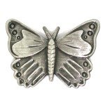 PinMart's Antique Silver Butterfly Animal Lover Lapel Pin