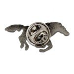 PinMart's Antique Silver Wild Horse Animal Lover Lapel Pin