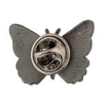 PinMart's Antique Silver Butterfly Animal Lover Lapel Pin