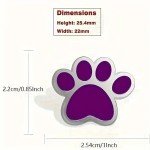 Purple Animal Paw Print School Mascot Enamel Lapel Pin