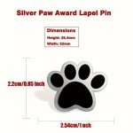 Black Animal Paw Print School Mascot Enamel Lapel Pin