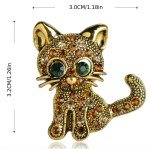 Cat Brooch Pin Fashion Jewelry FAST Free Shipping 1.3 Inch