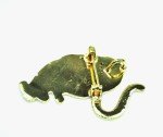 walking tiger pendant brooches gold color metal brooch pin animal jewelry gift