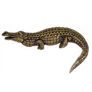 PinMart's Antique Gold Alligator Animal Lapel Pin
