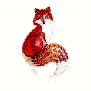 fox brooch pendant pin Fashion jewelry FAST FREE SHIP 2 inch