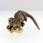 PinMart's Antique Gold Alligator Animal Lapel Pin