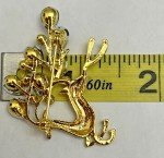 Crystal Rhinestone Deer Brooch Pin Christmas Vintage Glass Iridescent Purple US