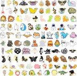 Lot of Cute Assorted Pins Free Lanyard Music Enamel Brooch Cat Dog Cartoon
