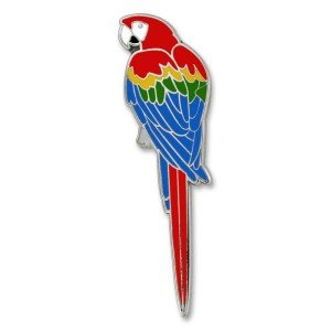 PinMart's Colorful Tropical Parrot Bird Animal Enamel Lapel Pin