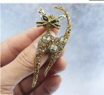 Cat Brooch Pendant Pin brown Fashion Jewelry FAST Free Shipping