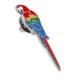 PinMart's Colorful Tropical Parrot Bird Animal Enamel Lapel Pin