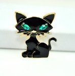 Small black Cat brooch pin Halloween brooches animal design brooch Jewelry gift