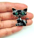 Small black Cat brooch pin Halloween brooches animal design brooch Jewelry gift