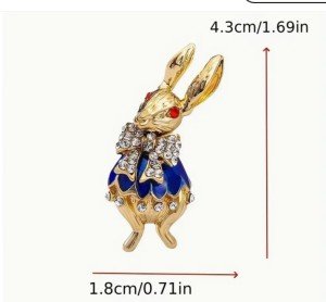 rabbit Brooch Pin bunny Fashion jewelry FAST Free Ship 1.7 inch