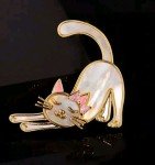 Cat Brooch Pin Fashion Jewelry FAST Free Shipping 1.6 Inch