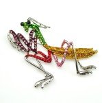 Big Multicolor rhinestone Praying mantis brooch insect brooches pin holiday gift