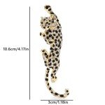 Fashion Rhinestone Leopard Brooch Pin Men Women Luxury Animal Jewelry Gift