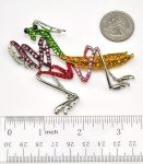 Big Multicolor rhinestone Praying mantis brooch insect brooches pin holiday gift