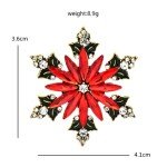 Sparkling Christmas Snowflake Brooch Delicate Rhinestone Badge Pin Fashion Women